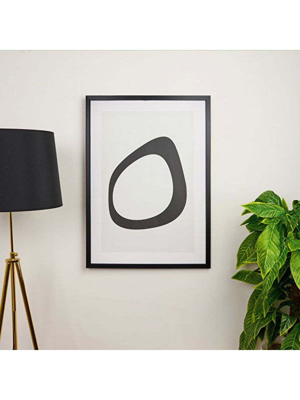 Siyah Deco Elegant Curves Tablo - 50x70 cm-1