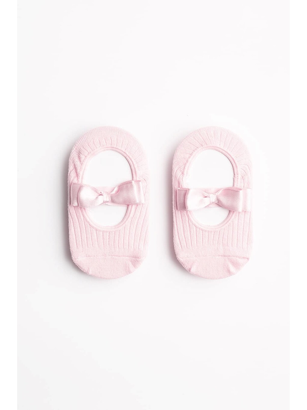 Pembe Kız Bebek Fiyonklu Babet Çorap