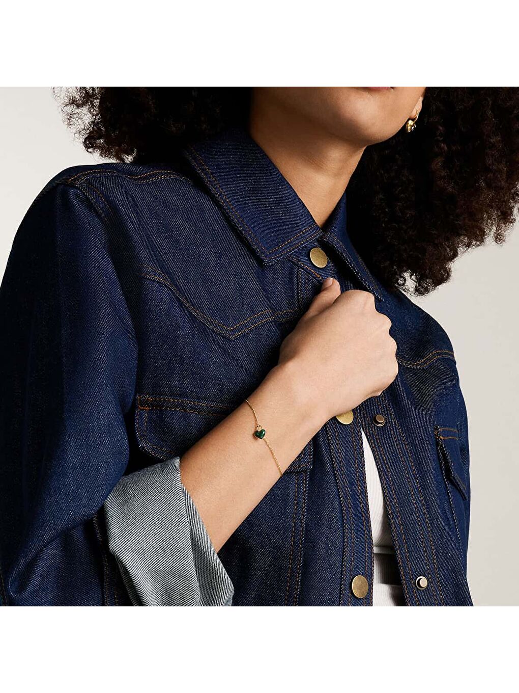 Sarı JF04858-710 Kalpli Kadın Bileklik-1