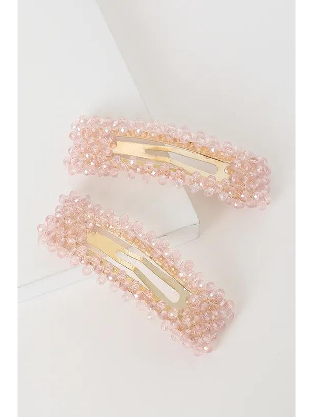 Pembe Lorenza Kristal Dörtgen Pens Toka Seti 2'li Paket-3