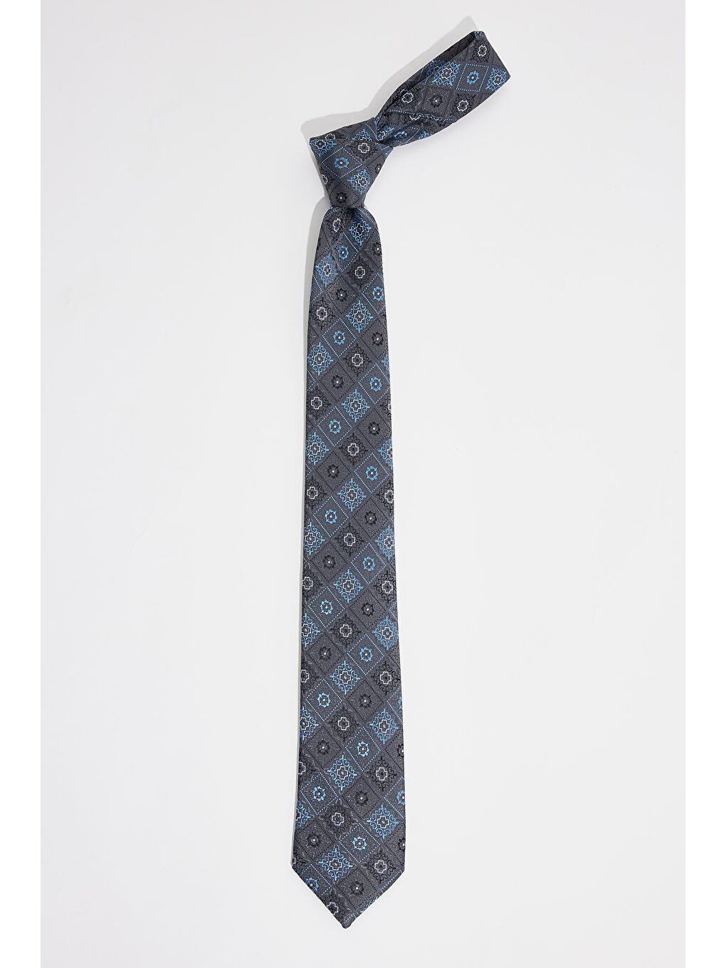 Karışık Desenli Klasik Cep Mendilli Erkek Kravat-2