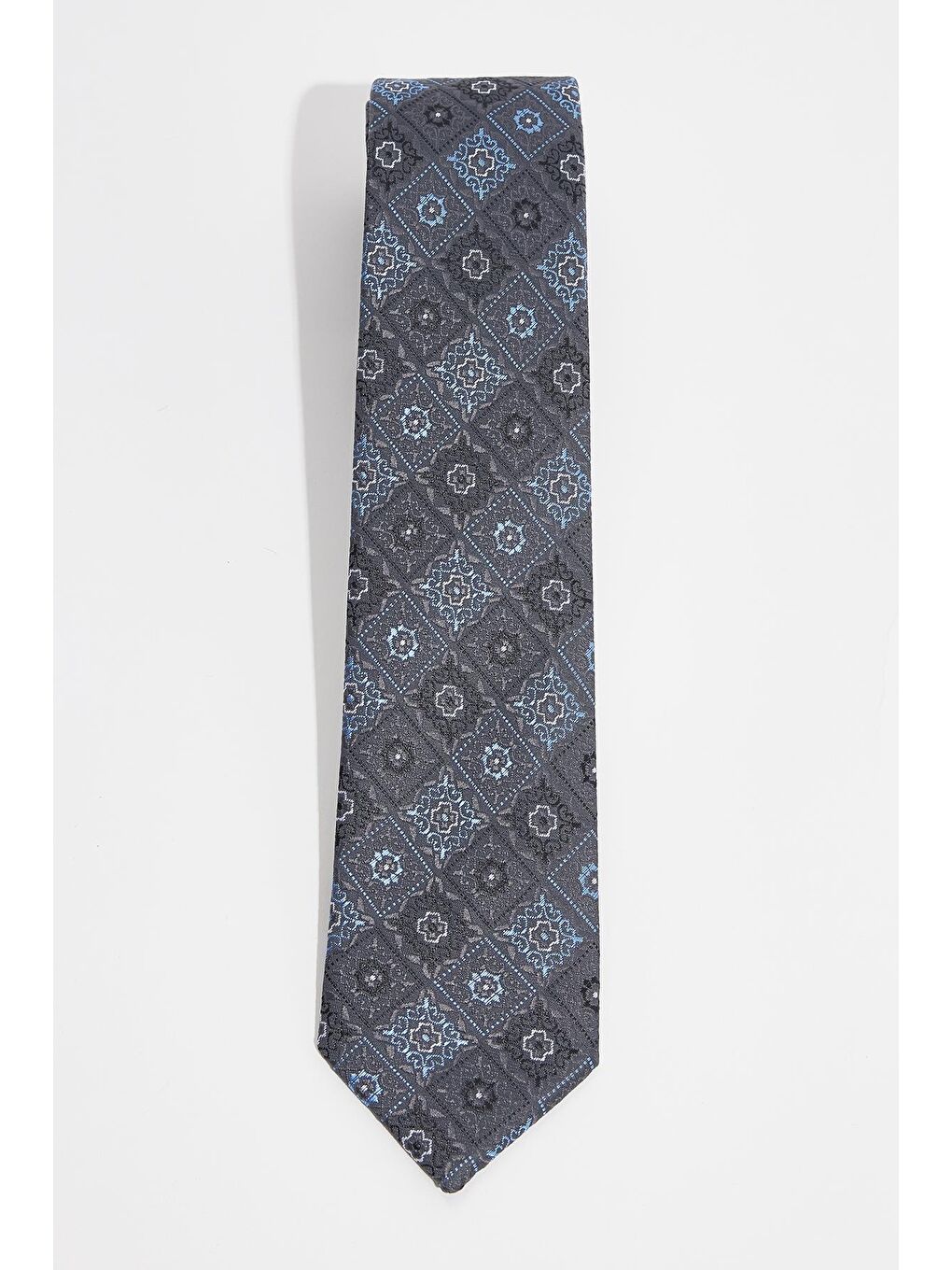 Karışık Desenli Klasik Cep Mendilli Erkek Kravat-3