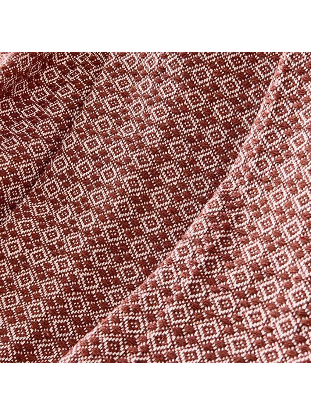 Kahverengi Soft Koltuk Şalı - Kiremit - 130x150 cm-3