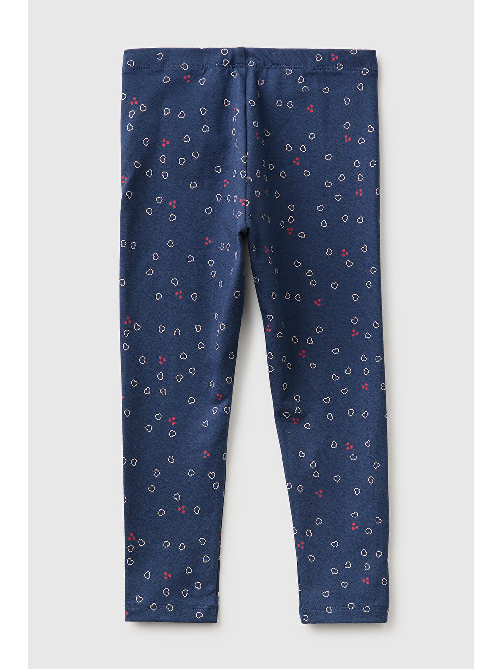Kız Bebek Koyu Lacivert Tam Desenli Slim Fit Tayt-1