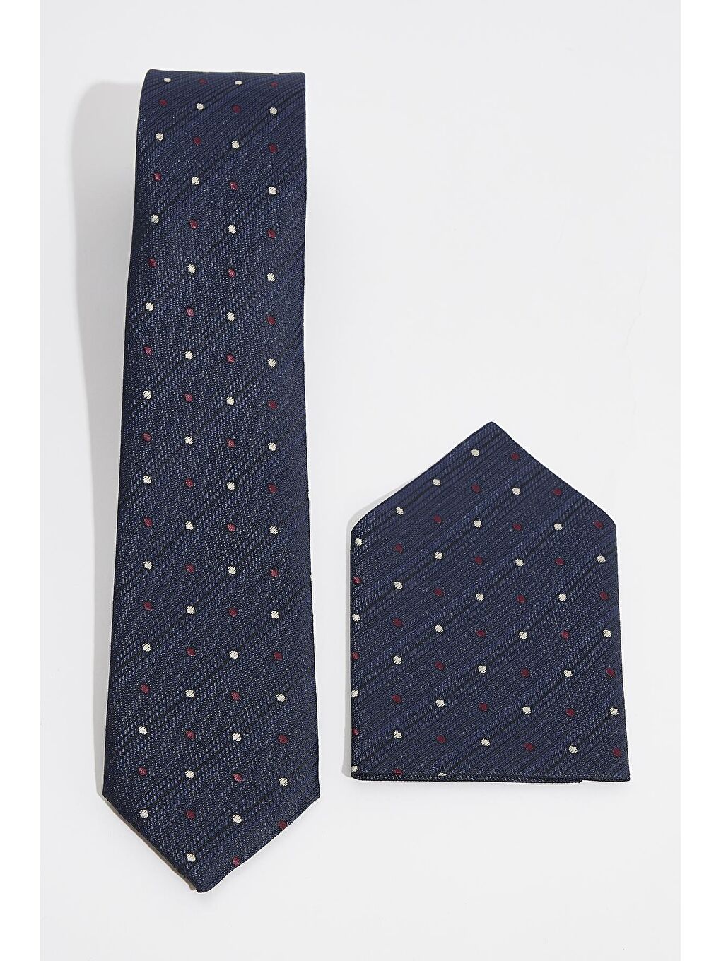 Karışık Desenli Klasik Cep Mendilli Erkek Kravat-1