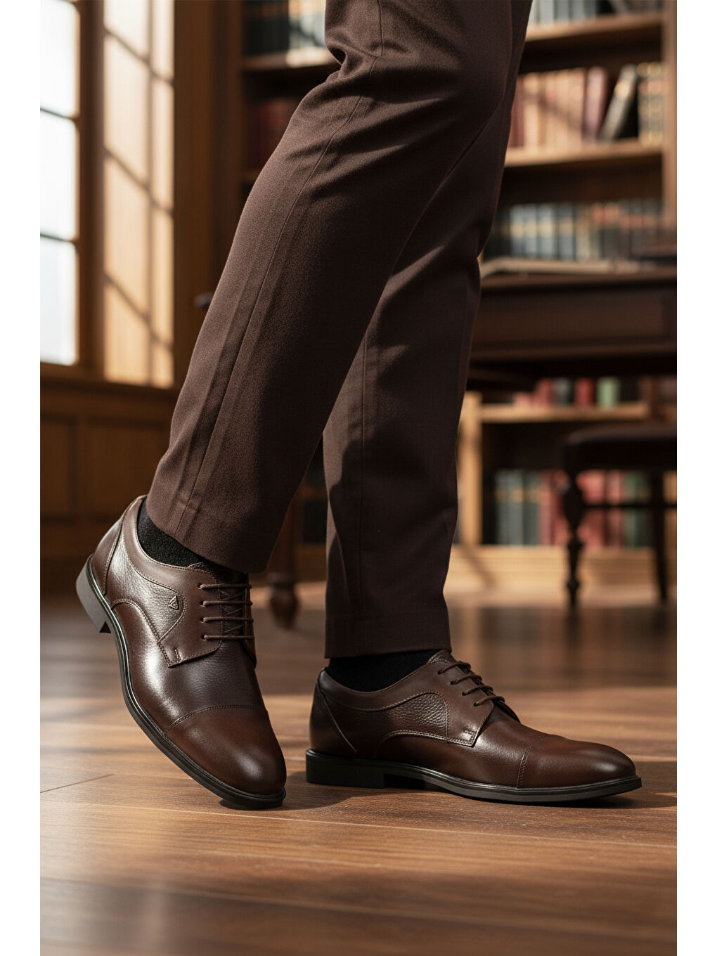 Kahverengi Kahve Hakiki Deri Erkek Klasik Ayakkabı 2499 M-2