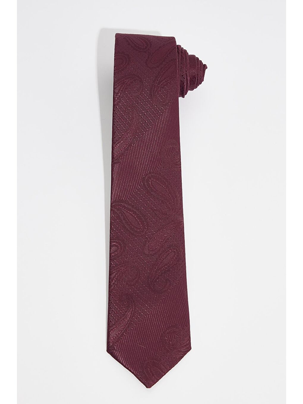 Kırmızı Desenli Klasik Cep Mendilli Erkek Kravat