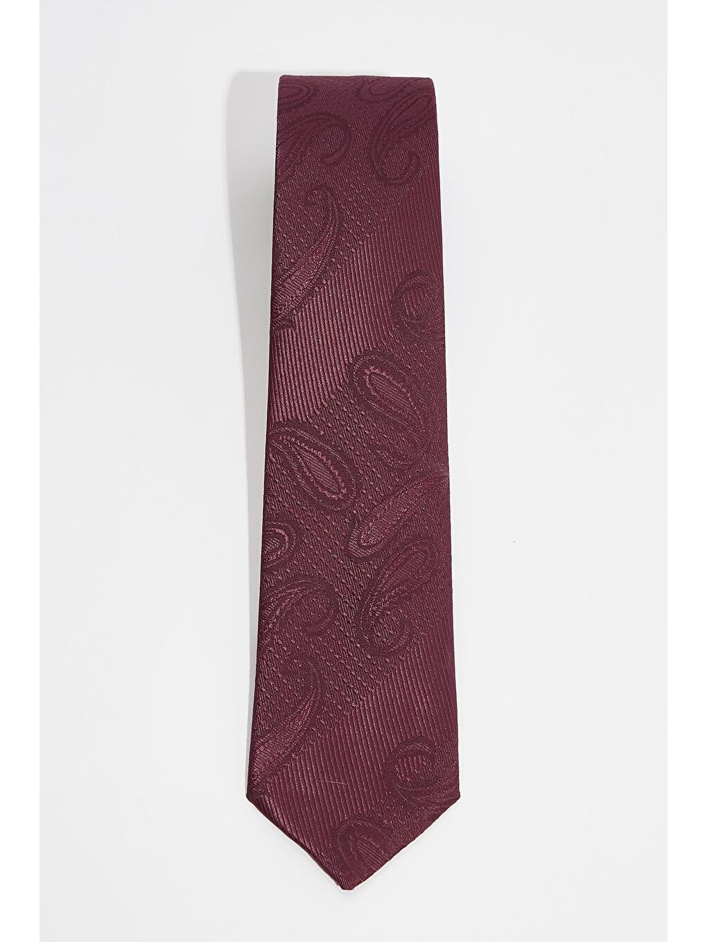 Kırmızı Desenli Klasik Cep Mendilli Erkek Kravat-3