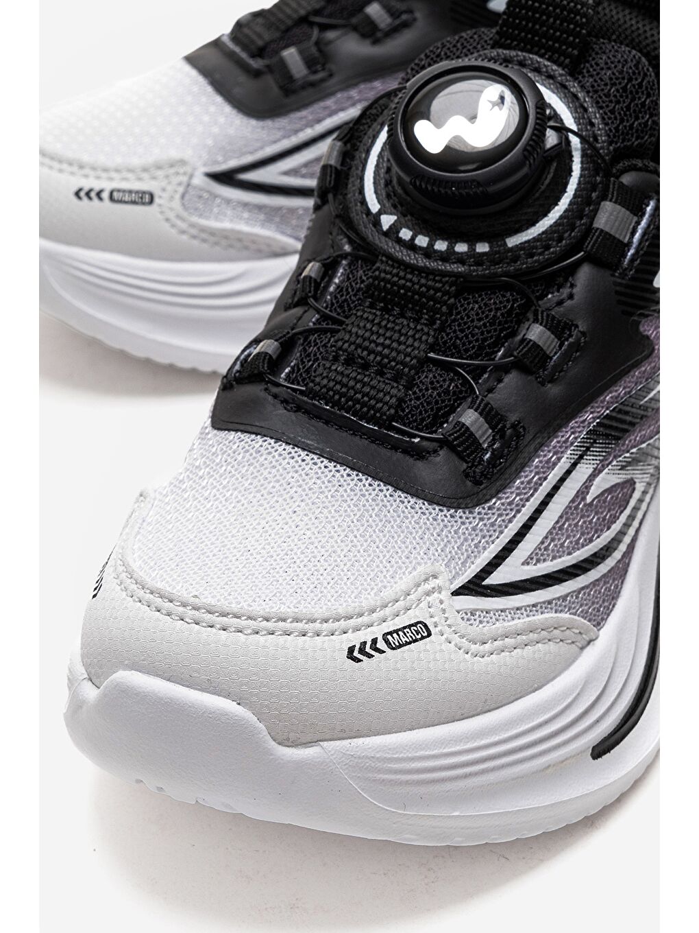Unisex Çocuk Beyaz Siyah Spor Ayakkabı-1