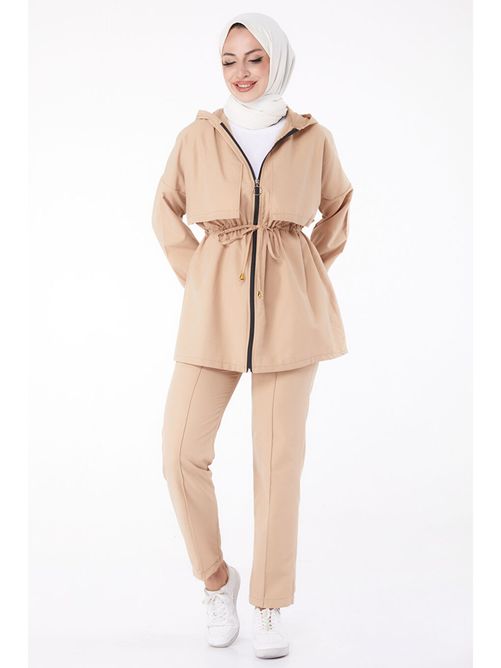 Bej Önden Bağlamalı İkili Takım Vizon - 27073