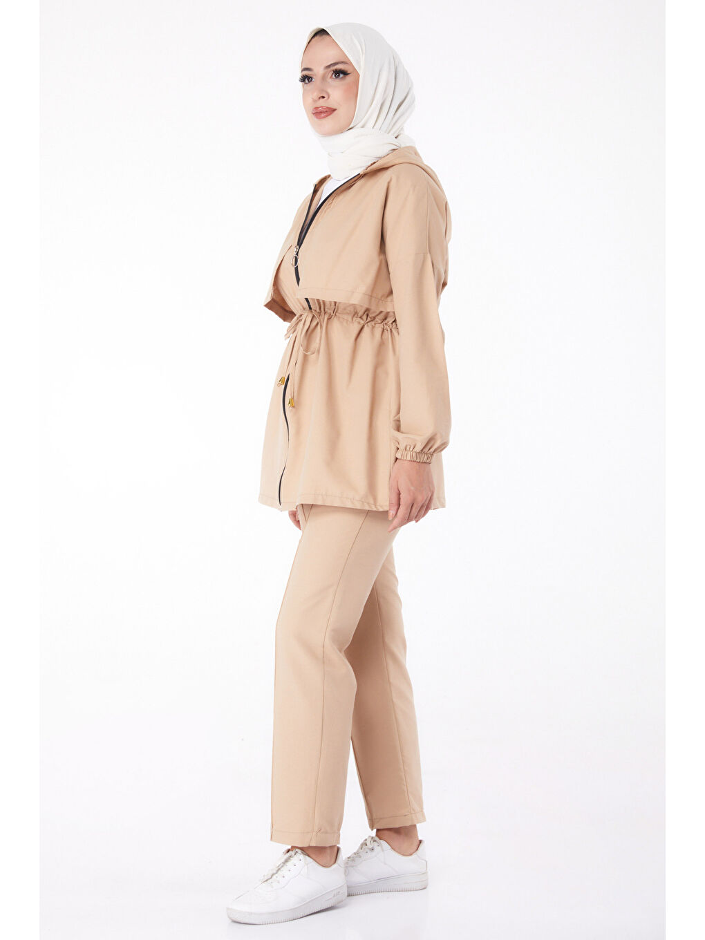 Bej Önden Bağlamalı İkili Takım Vizon - 27073-3