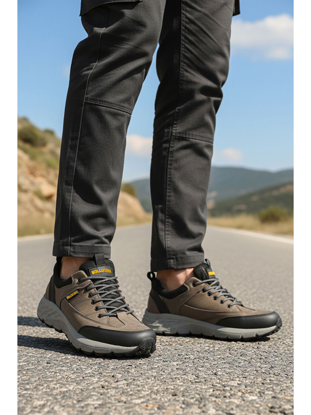 Gri Nubuk Hakiki Deri Erkek Outdoor Ayakkabı 250069 M-2