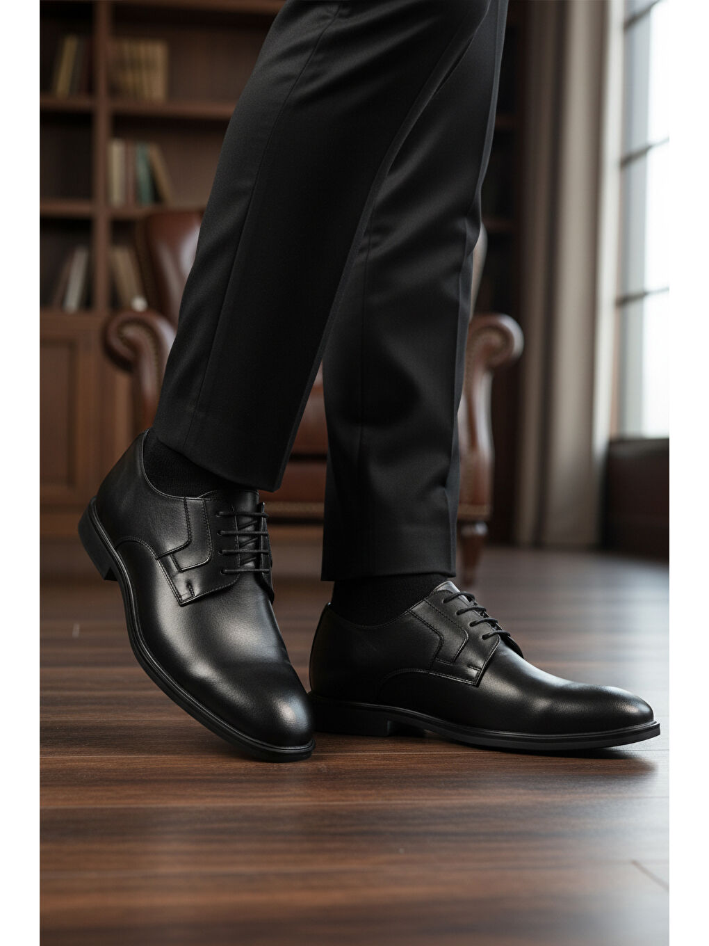 Siyah Hakiki Deri Erkek Klasik Ayakkabı 2496 M-2