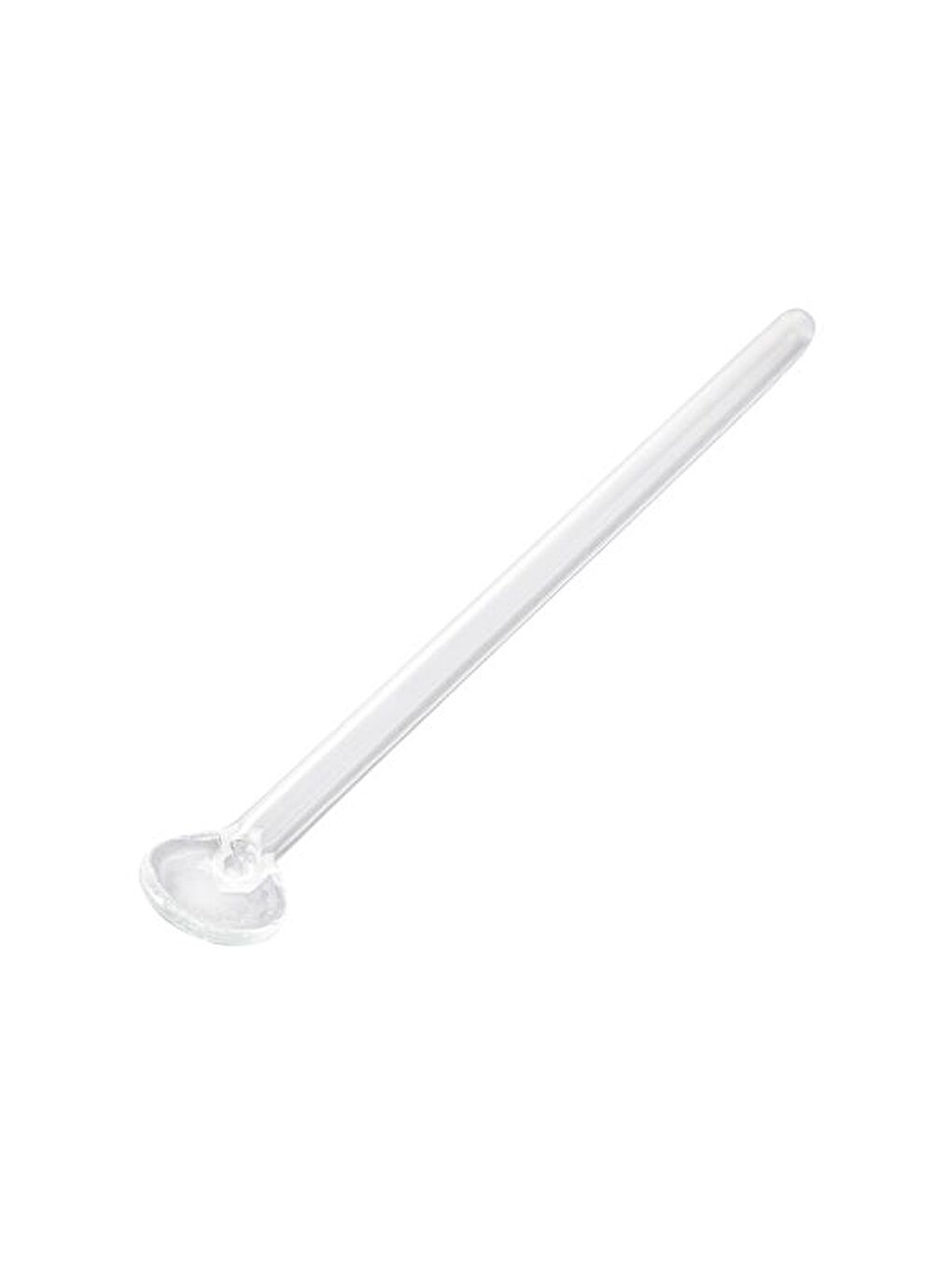 Renksiz 4'lü Cam Latte Kaşığı - Şeffaf - 21 cm-2