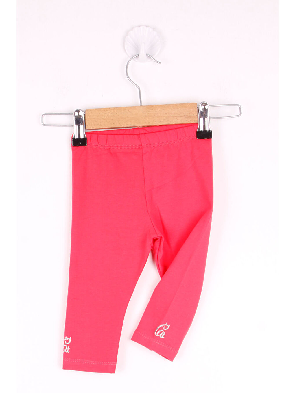 Kırmızı Kız Bebek Paçası Nakışlı Tayt-2