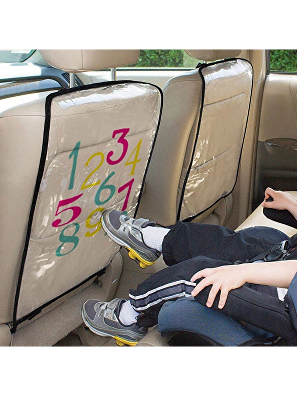 414 Desenli Oto Koltuğu Arkası Koruyucu Sayıları Öğreniyorum Temalı