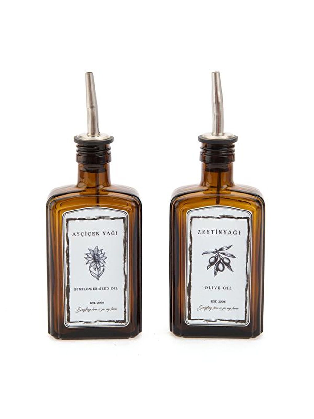 Sarı Kitchen 2'li Yağlık Seti - Amber - 300 ml