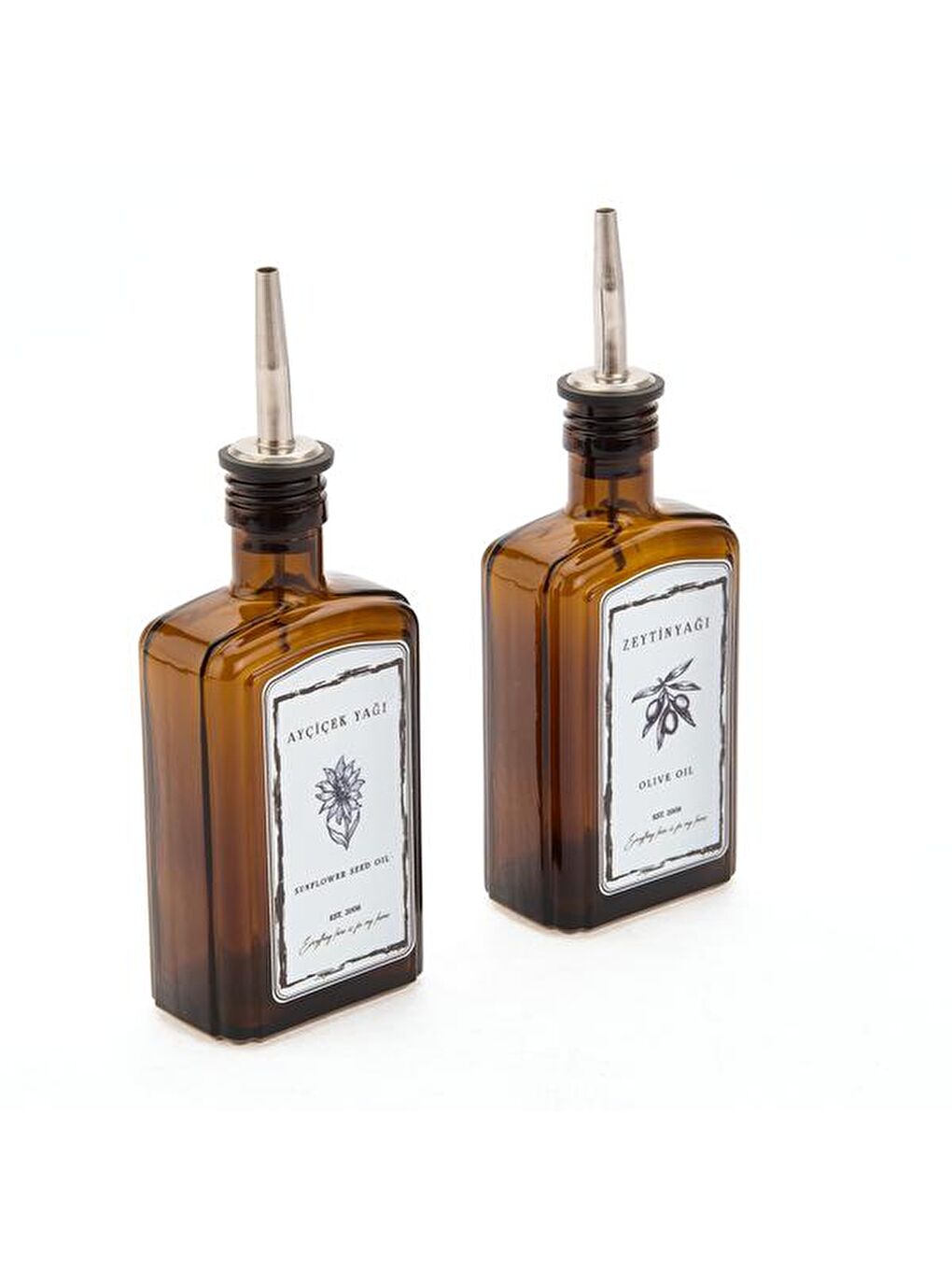 Sarı Kitchen 2'li Yağlık Seti - Amber - 300 ml-1