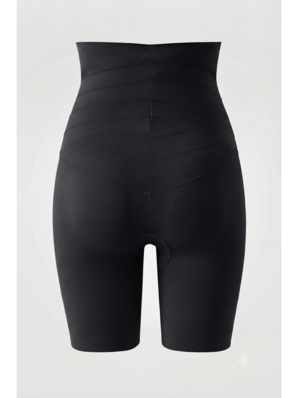 Yüksek Bel Lazer Kesim Uzun Boxer Korse 9604 Siyah-1