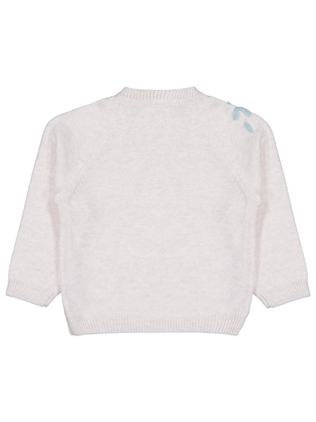 Girls Çiçek Nakışlı 6-9 Yaş Kazak - Bej 9-10 Yaş