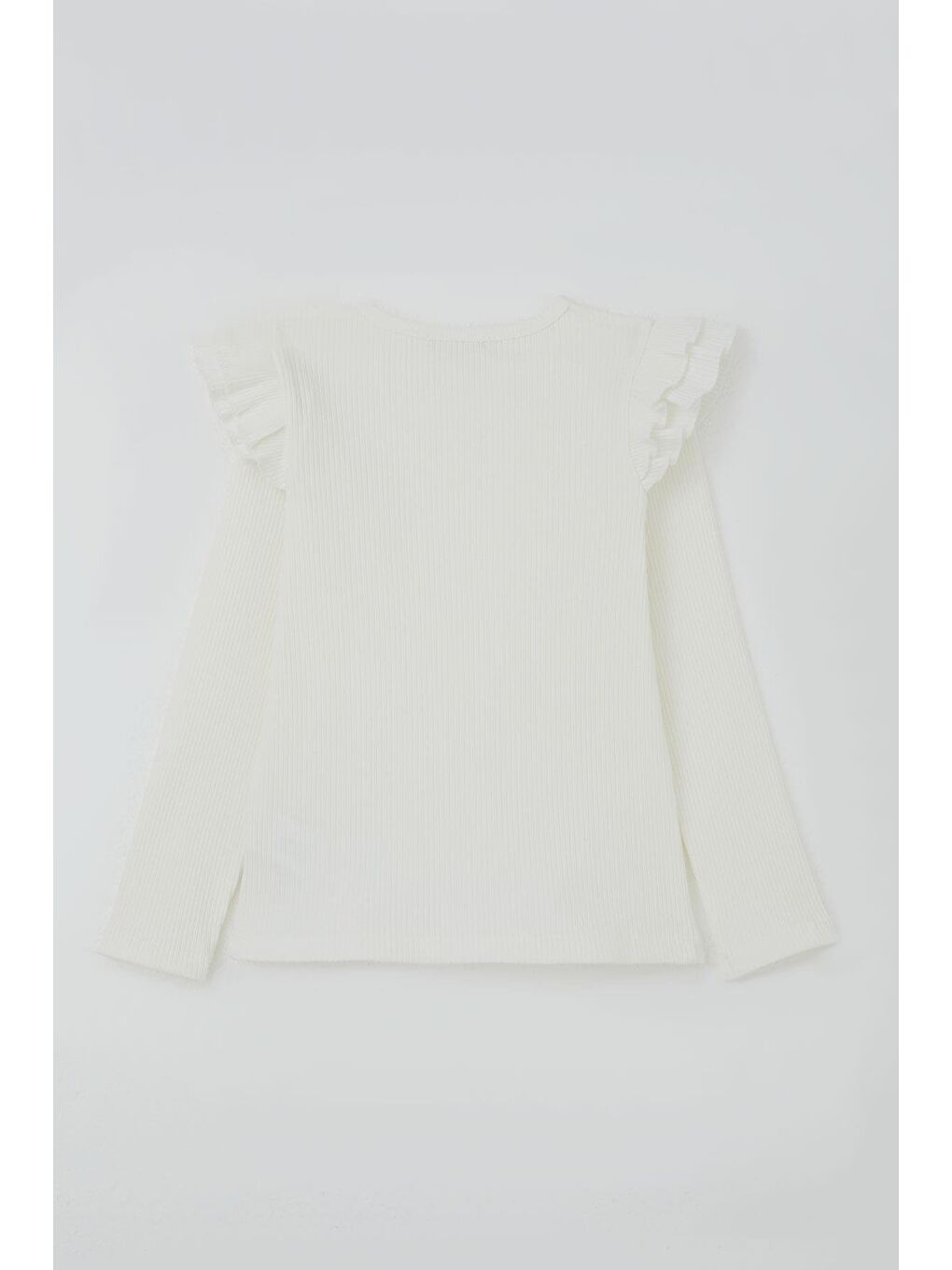 Kız Çocuk Pantolonlu Takım Arma Detaylı Pantolonu Kazayağı Desenli Ekru (5-9 Yaş)-3