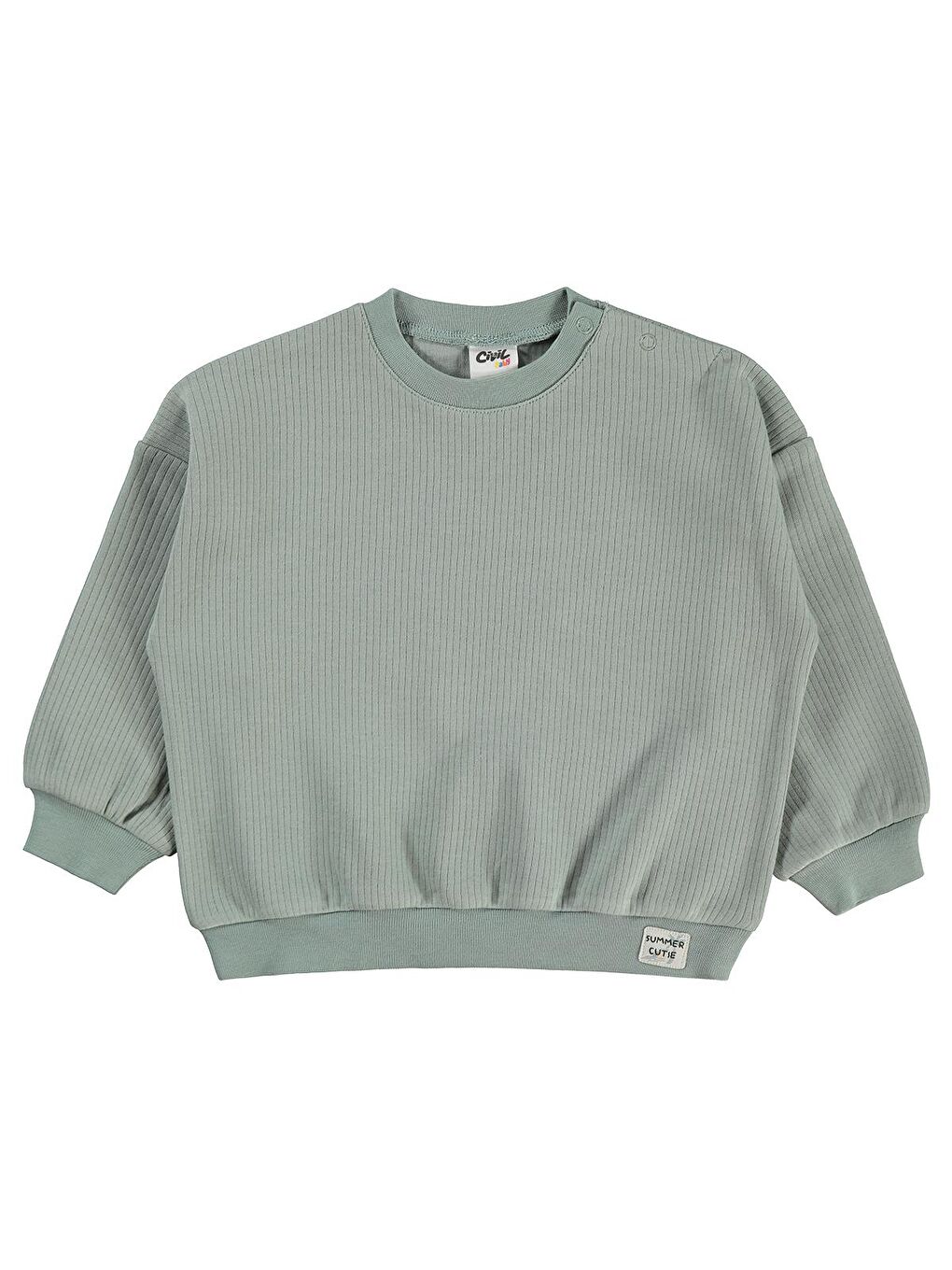 Baby Süs Etiketli 6-18 Ay Sweatshirt - Yeşil 6-9 Ay