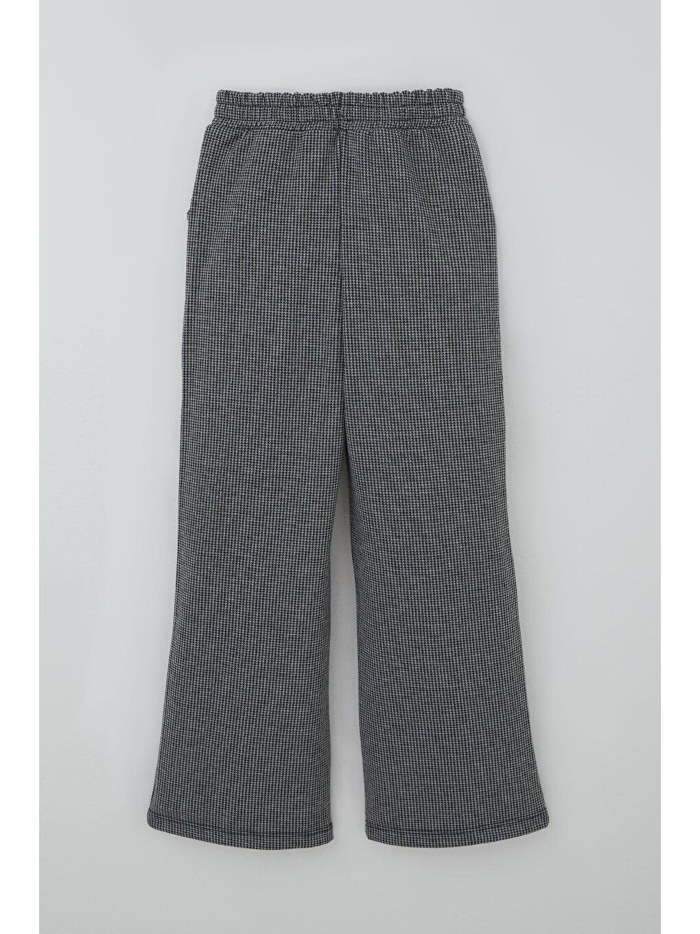 Kız Çocuk Pantolonlu Takım Arma Detaylı Pantolonu Kazayağı Desenli Ekru (5-9 Yaş)-4