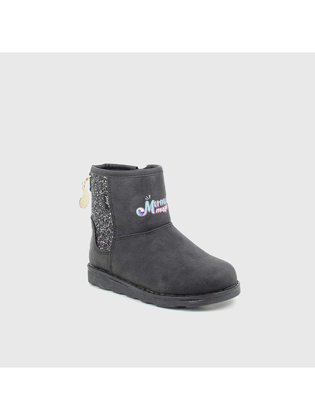 Siyah Kız Çocuk Bot 8988011 MEM 89880 NABUK PU/GLITTE (27-32)-1