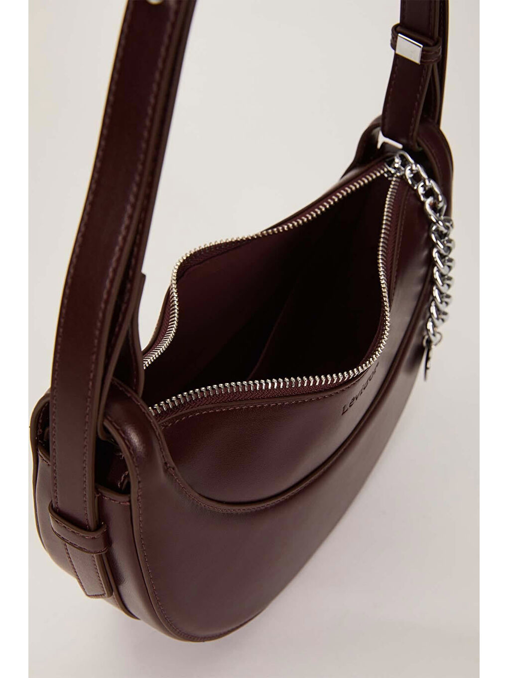 Levidor Premium Birleştirilebilir Askılı Deri Çanta 930624 Bordo-3