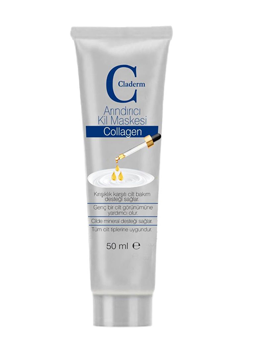 Claderm Beyaz-Açık Yeşil 50 ml Kil Maskesi – Collagen