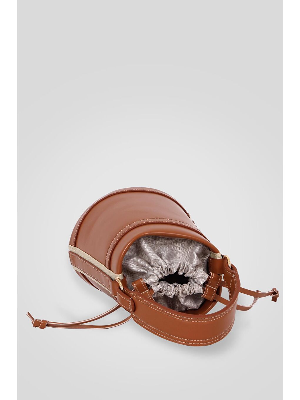 Kahverengi Rice Muadil Kova Sade Kadın Omuz Çantası BP 4853O-1