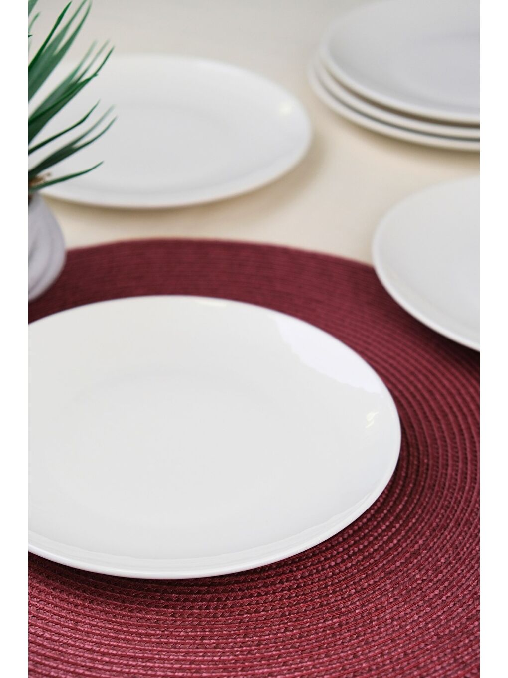 Ekru Porselen Chic Pasta Tabağı 20,50cm 6 LI-3