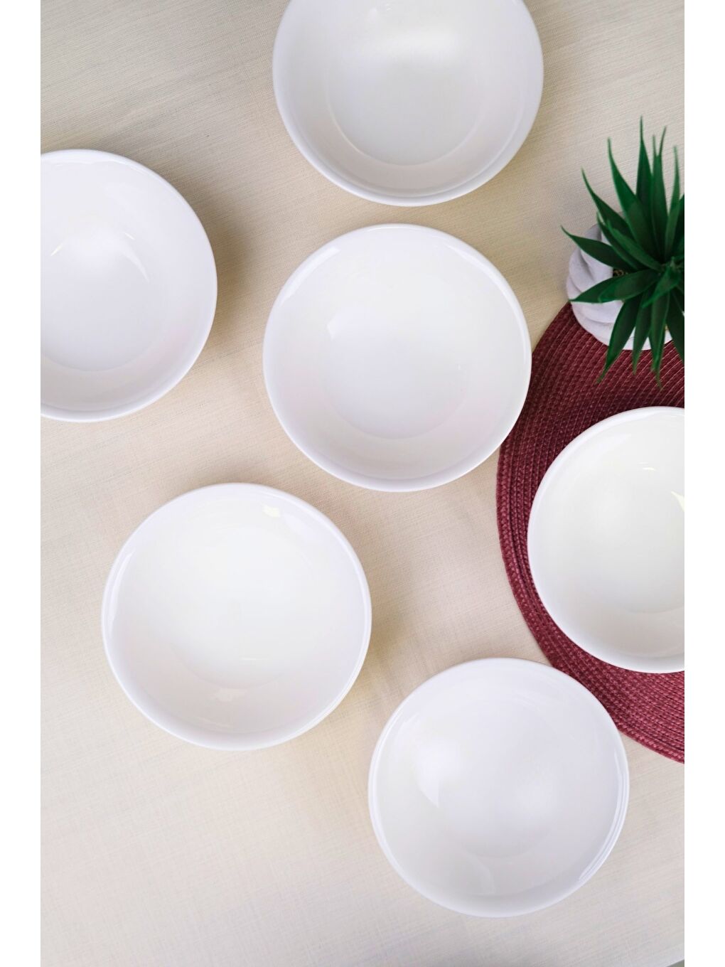 Ekru Porselen Chic Kase 16cm 420cc 6 LI