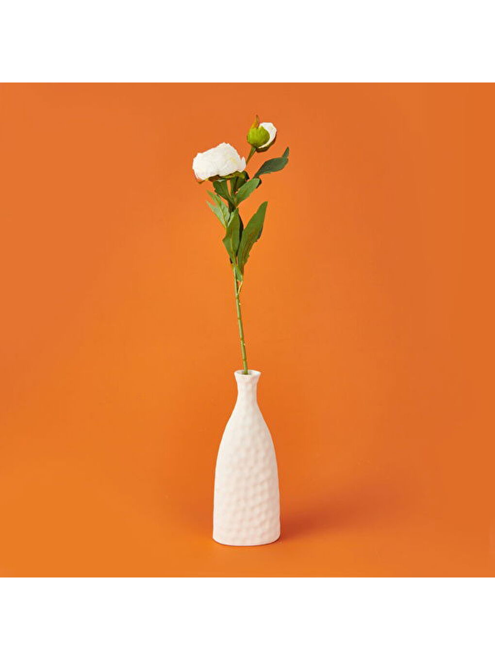 Şakayık Yapay Çiçek - Beyaz - 65 cm