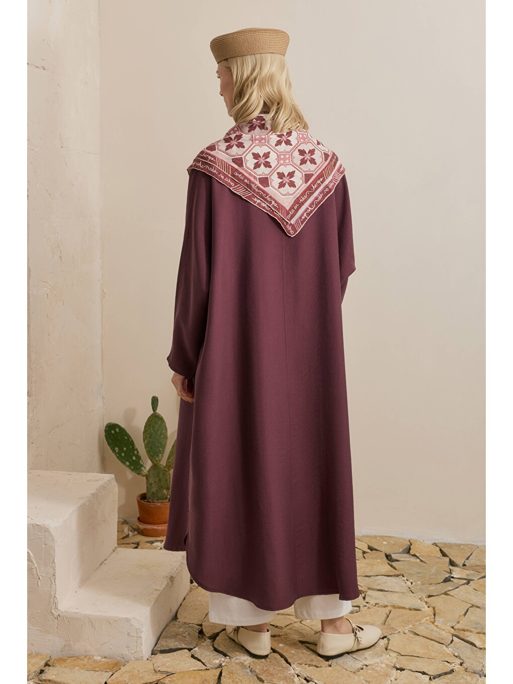 Midi Abaya Mürdüm-3