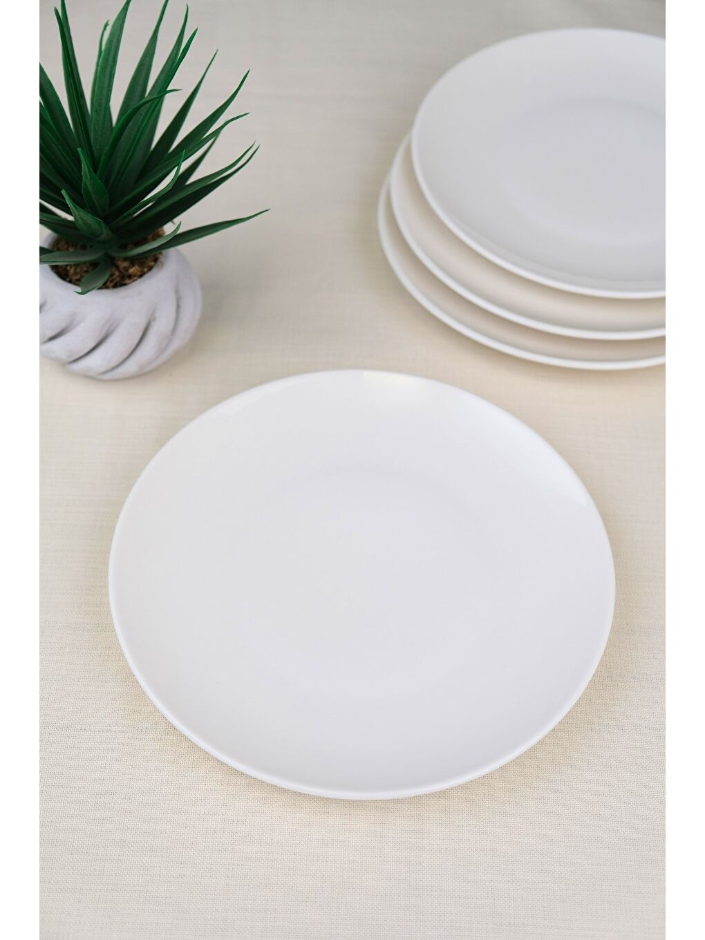 Ekru Porselen Chic Pasta Tabağı 20,50cm 4 LÜ-2