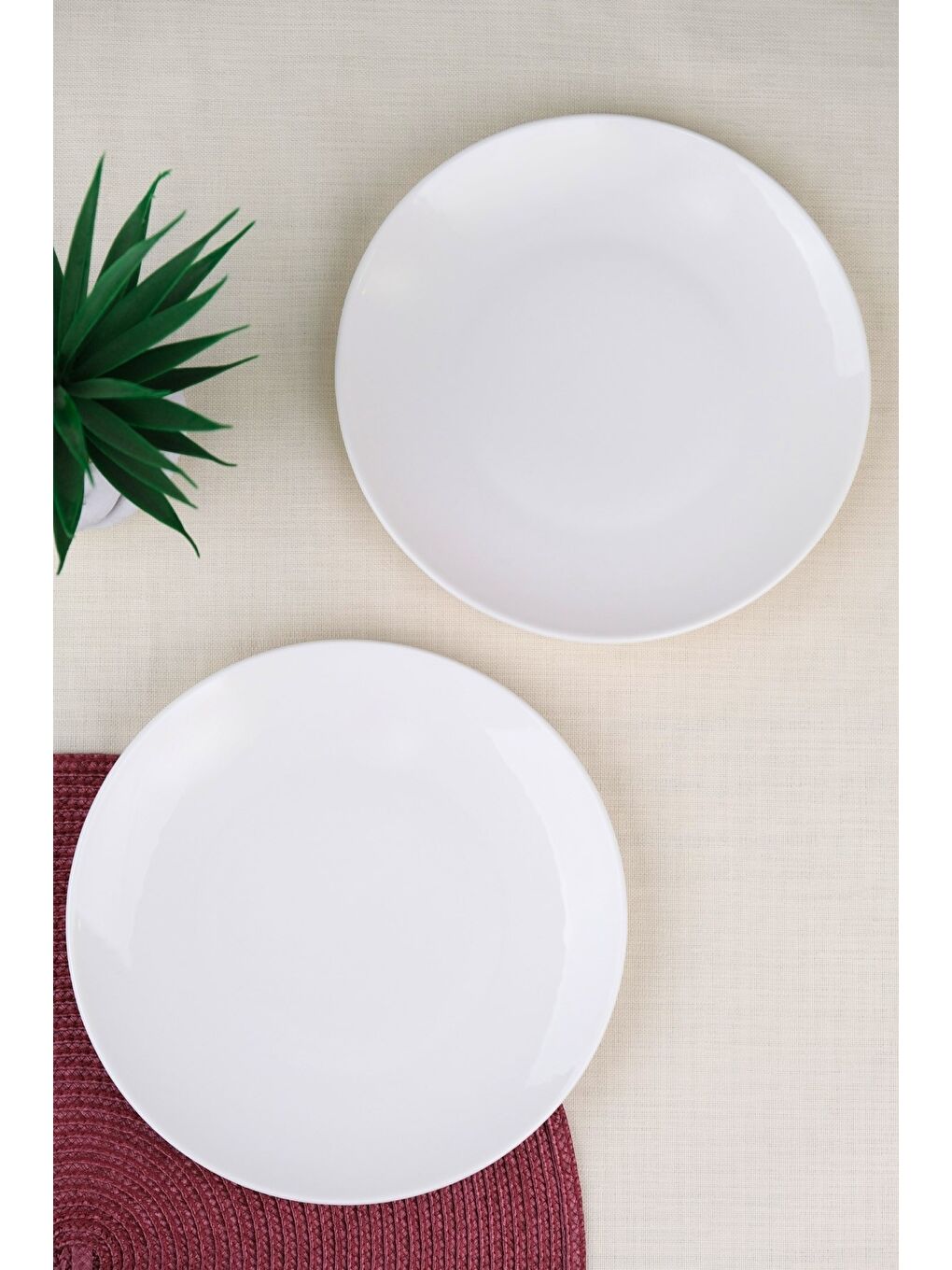 Ekru Porselen Chic Pasta Tabağı 20,50cm 2 Lİ