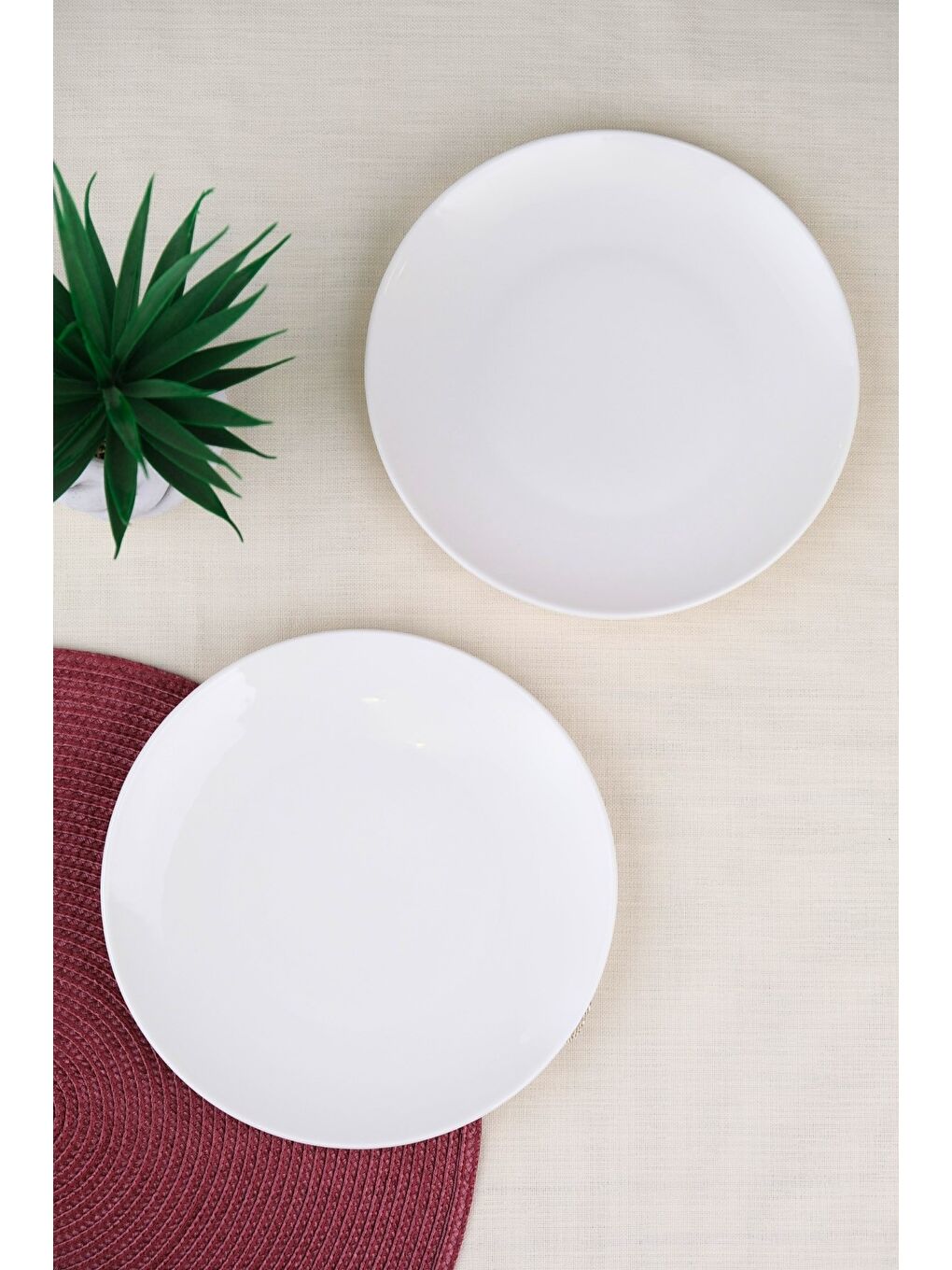 Ekru Porselen Chic Pasta Tabağı 20,50cm 2 Lİ-1