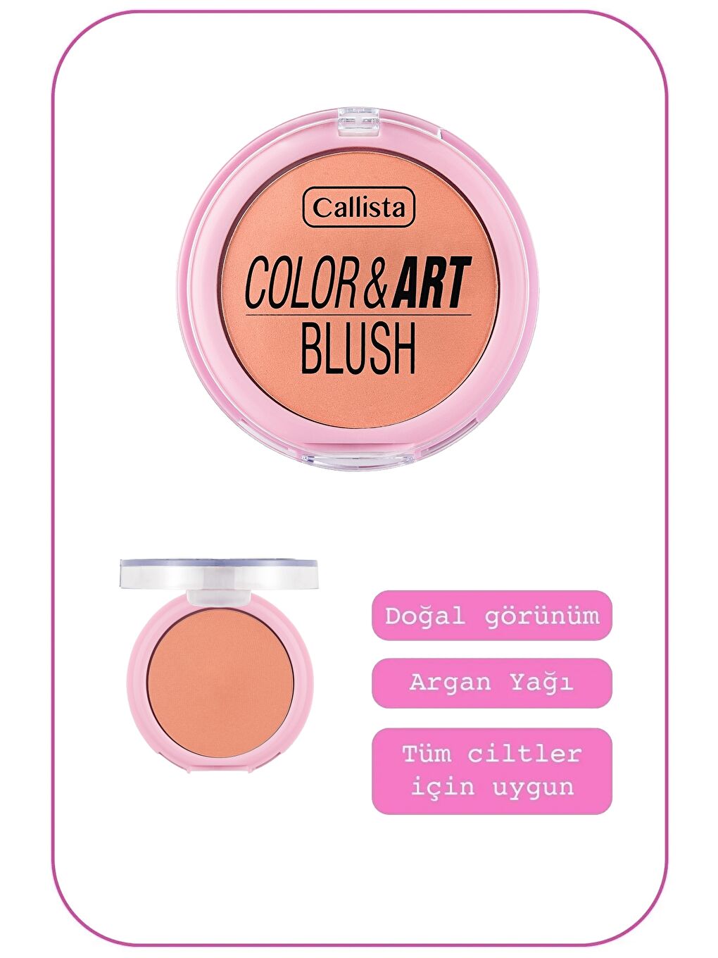 Callista Pembe Color Art Blush Allık 150 Coral Crush - 1