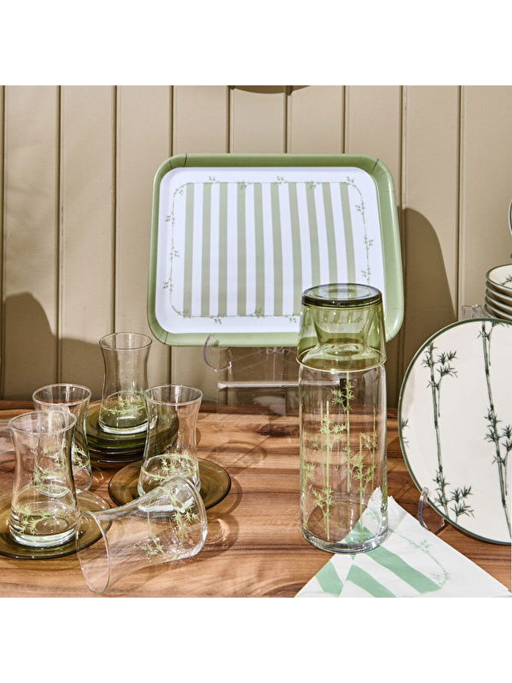 Deco Blad Duvar Saati - Yeşil - 30 cm-4