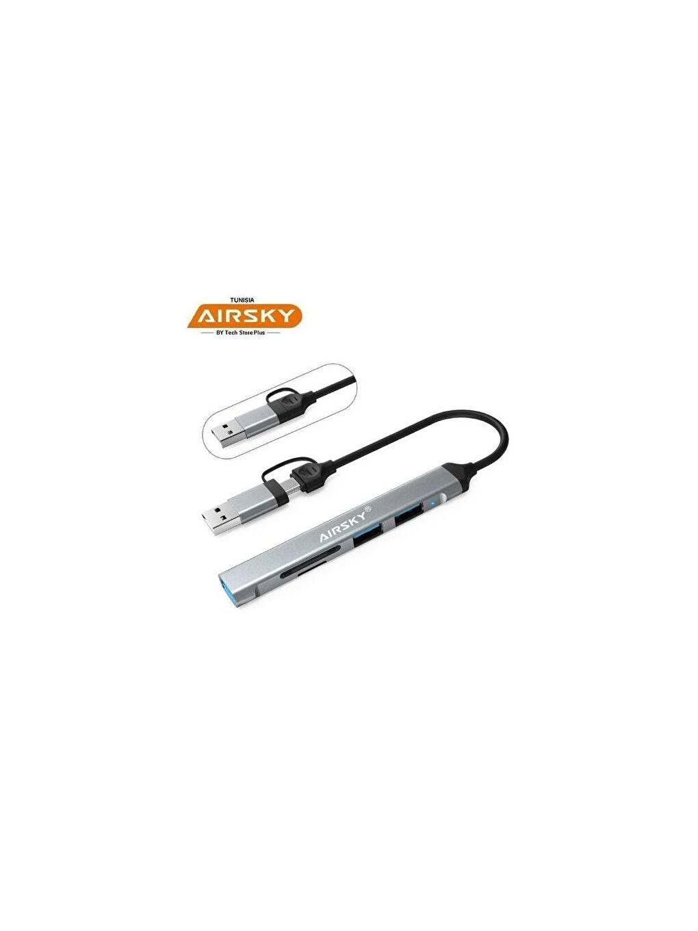 USB 3.0/USB 2.0/SD/TF Girişli 5 in 1 Tip-C Çevirici Adaptörü-5