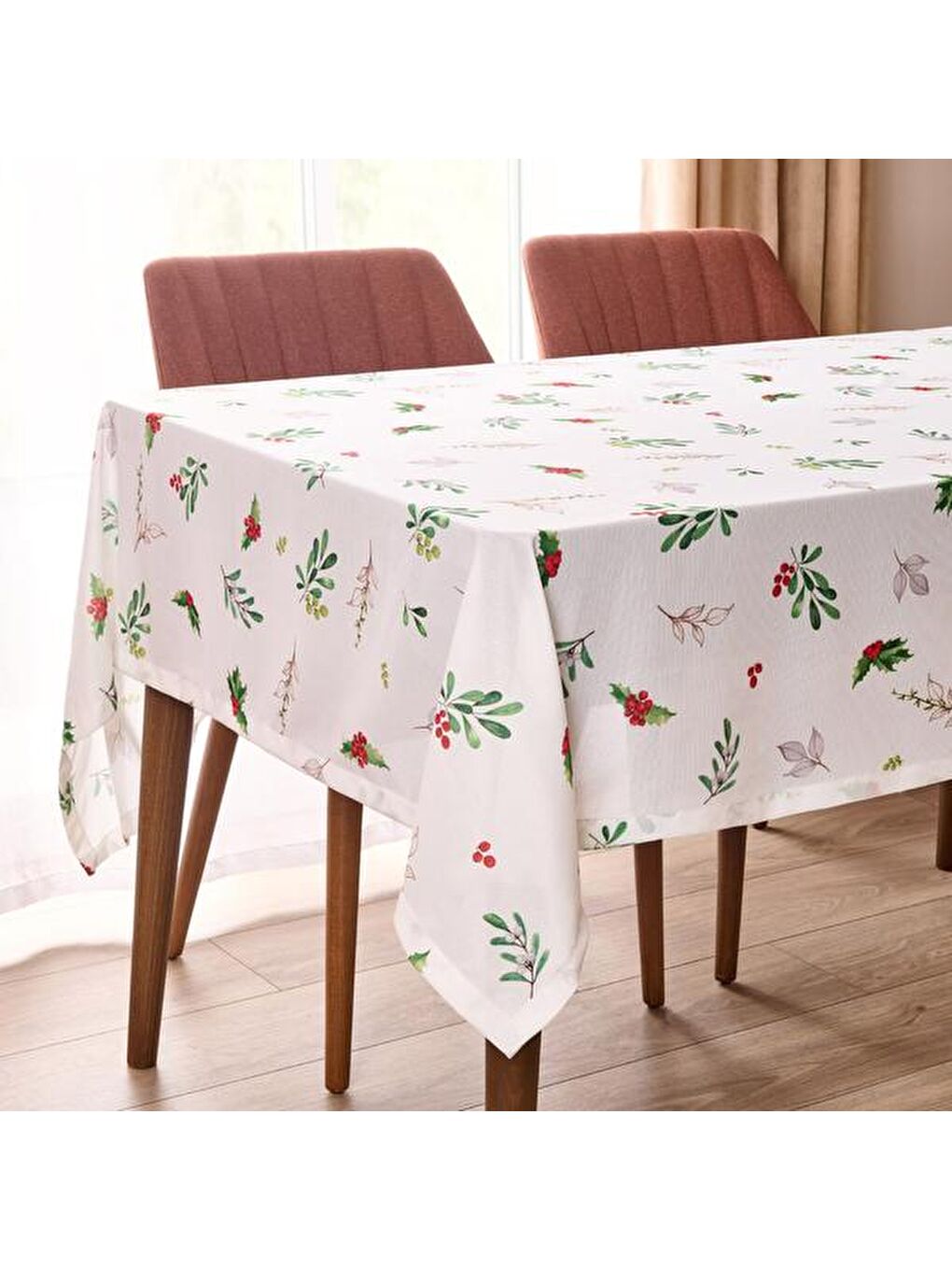 Soft Kokina Kare Masa Örtüsü - Beyaz - 150x150 cm