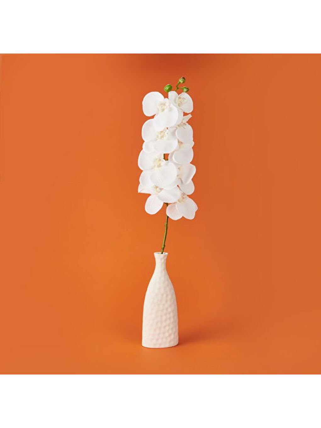 Orkide Yapay Çiçek - Beyaz - 95 cm