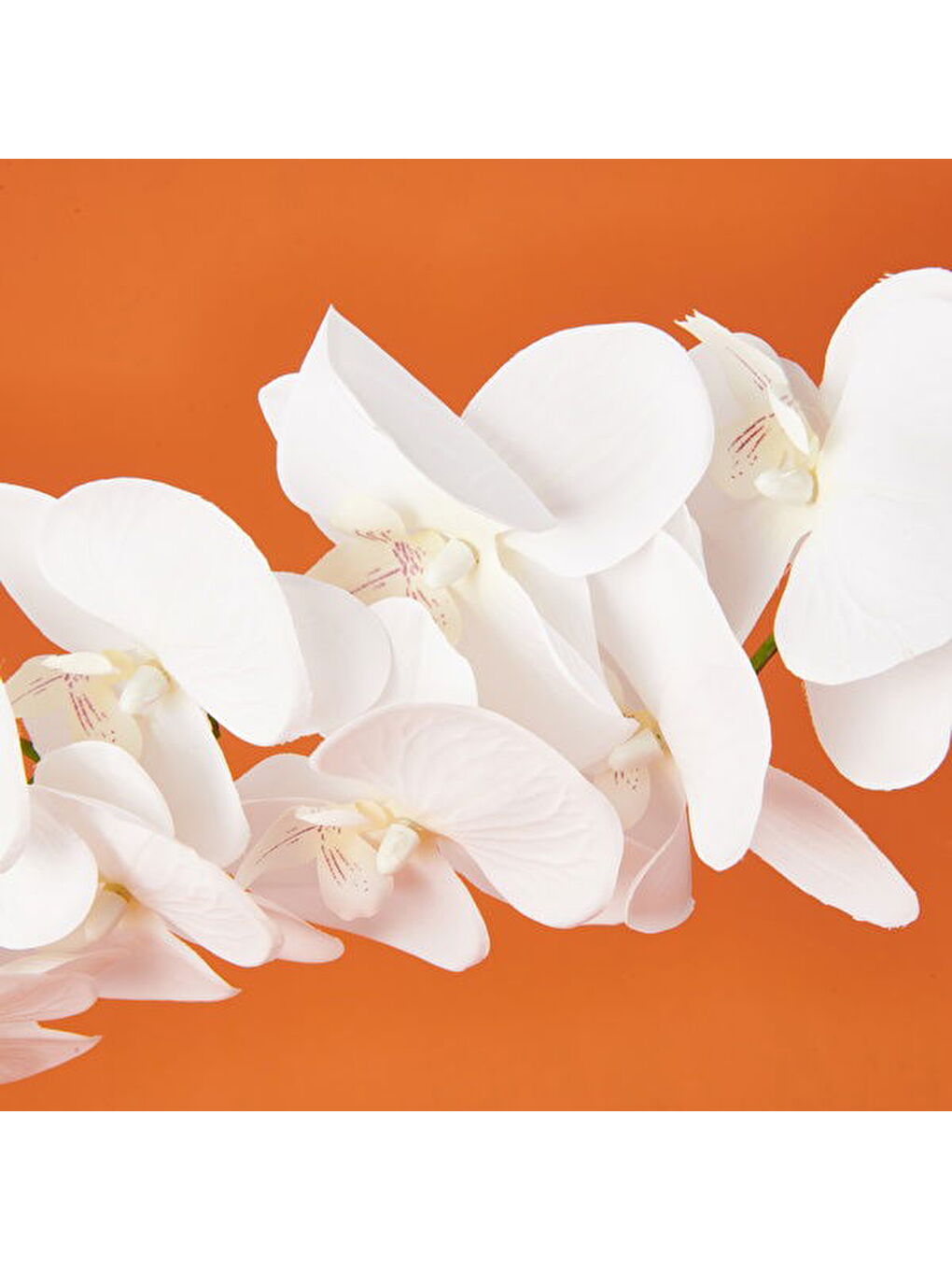 Orkide Yapay Çiçek - Beyaz - 95 cm-1