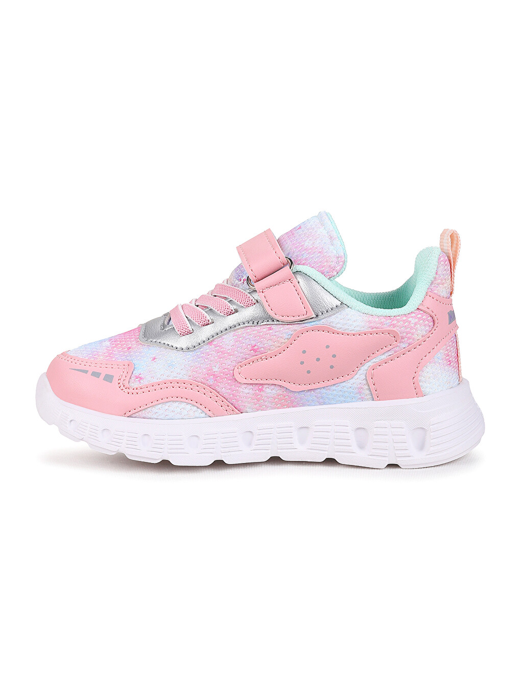 Pembe Nebula Işıklı Cırtlı Kız Çocuk Spor Ayakkabı-4