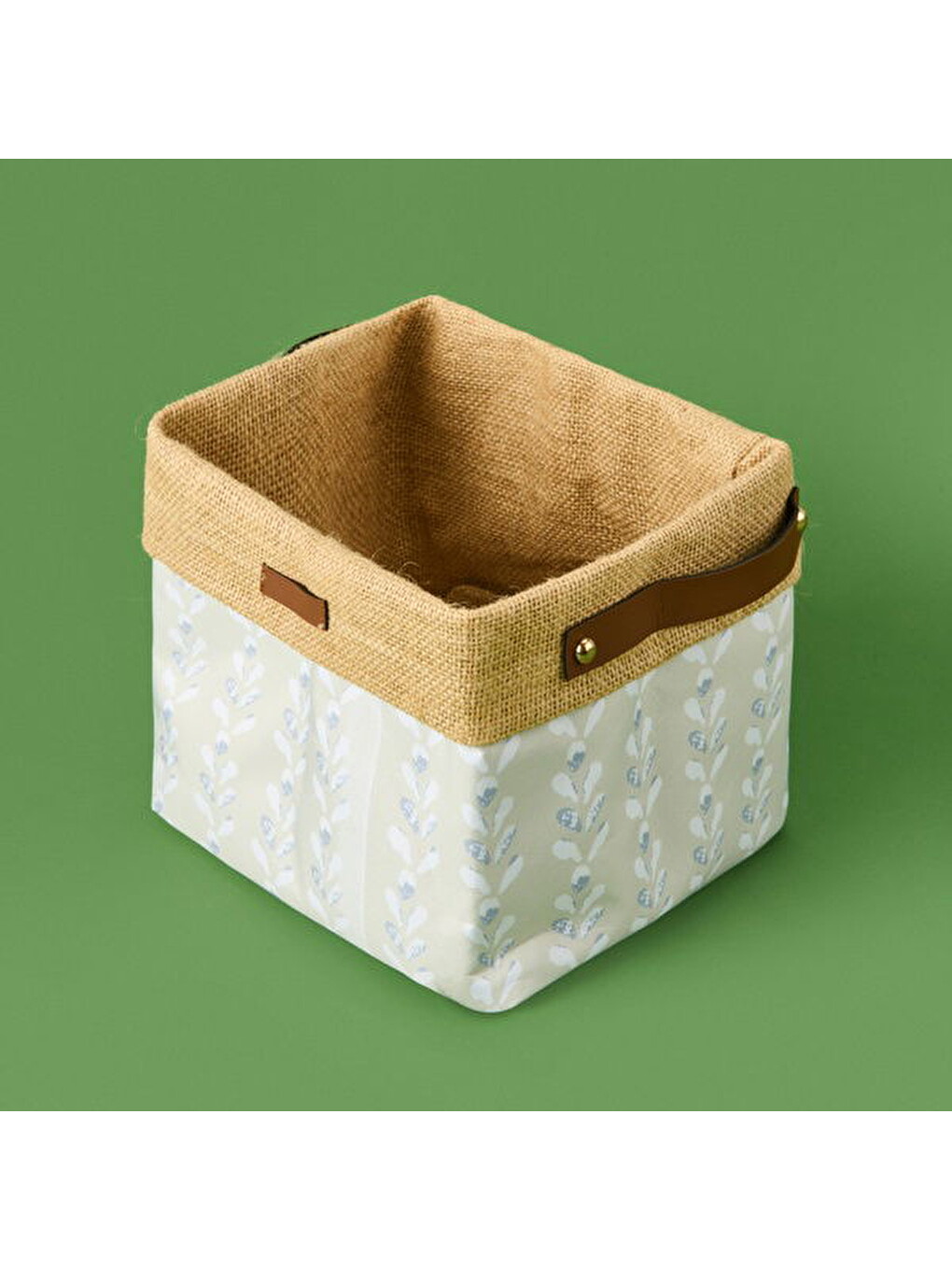 Karışık Living Butas Çok Amaçlı Kumaş Sepet - Renkli - 22x18x18 cm-1