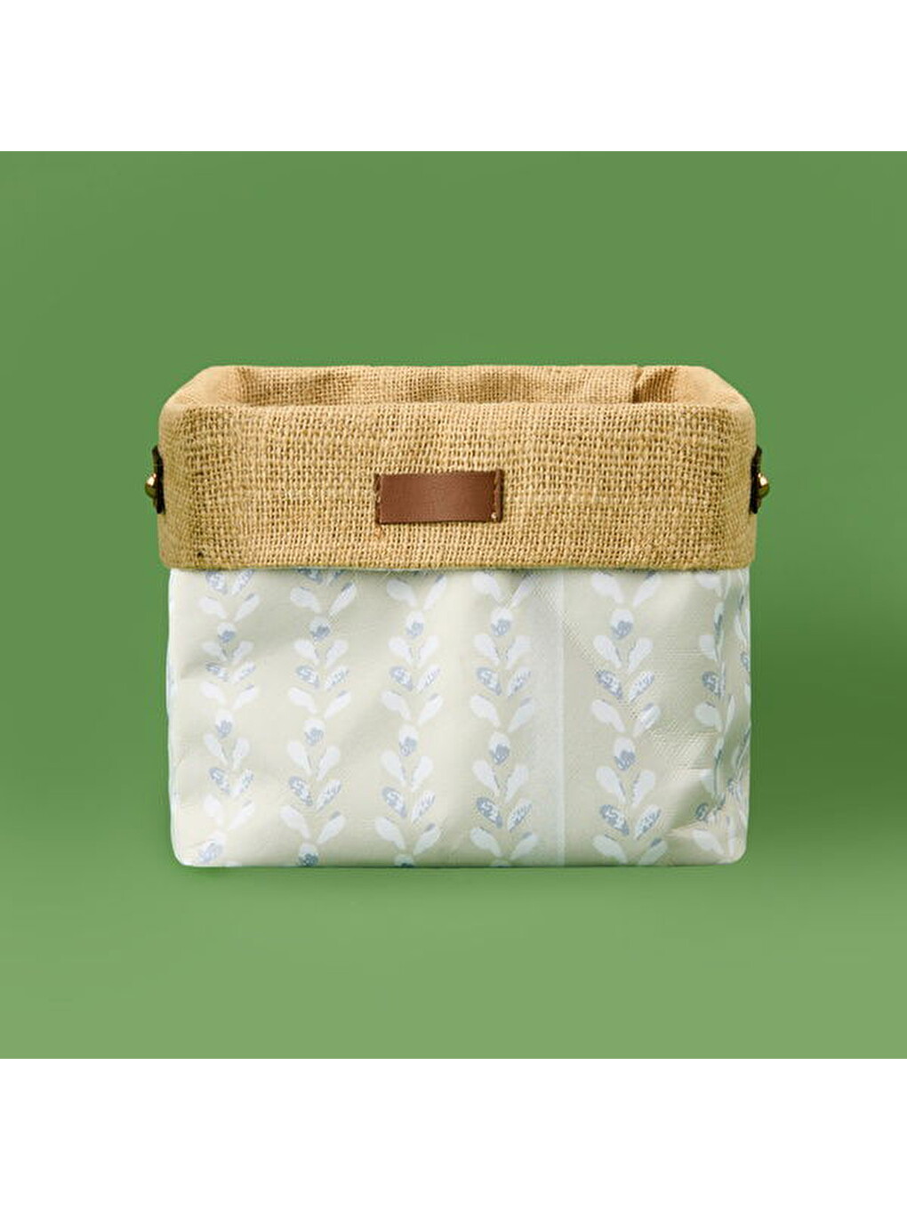 Karışık Living Butas Çok Amaçlı Kumaş Sepet - Renkli - 22x18x18 cm-2