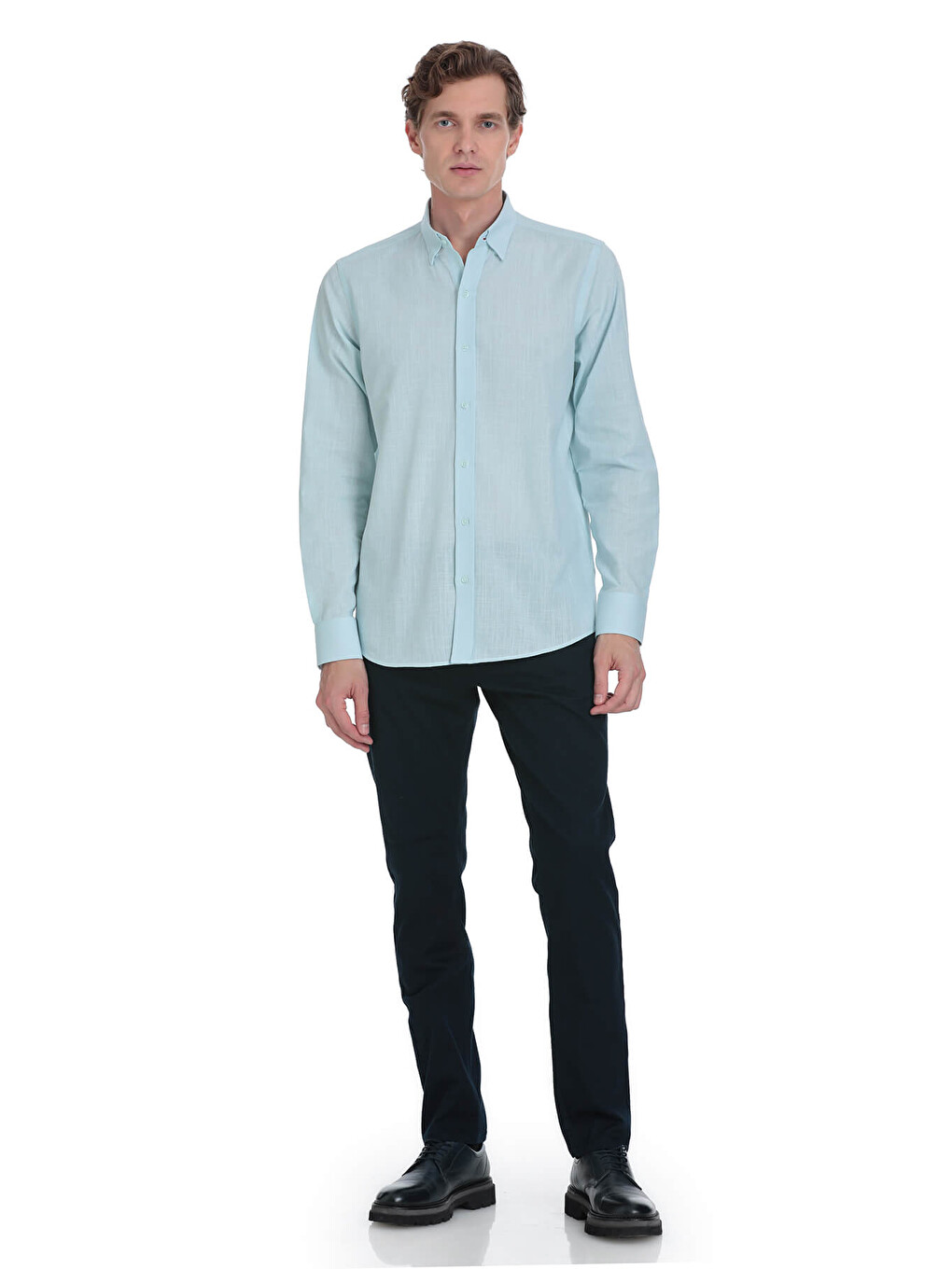 Mavi Comfort Fit Düğmeli Yaka 100% Pamuk Uzun Kollu Casual Gömlek-1