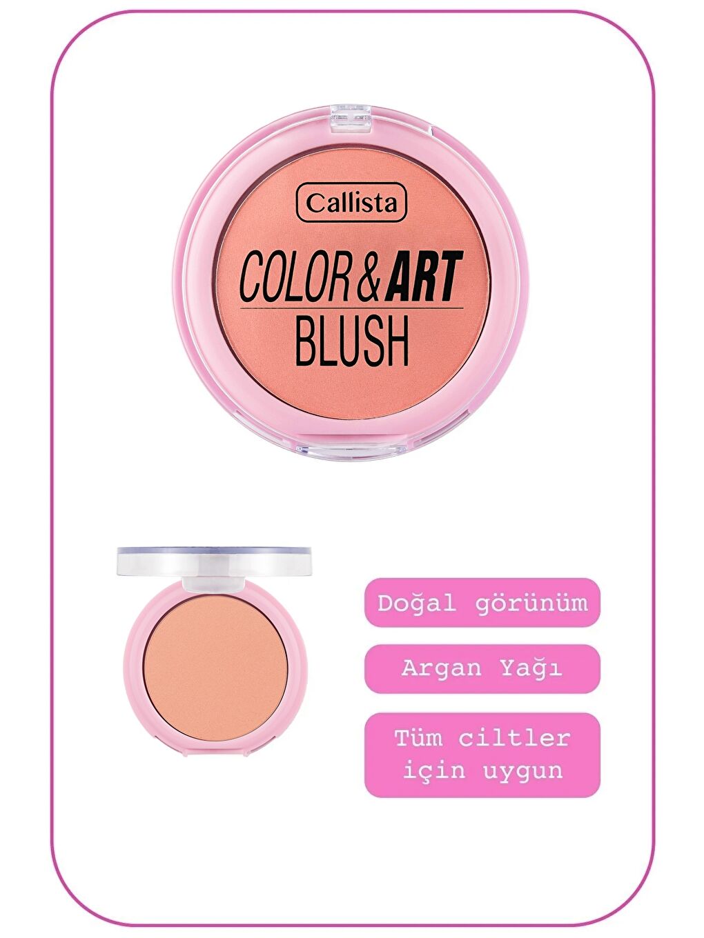 Callista Pembe Color Art Blush Allık 180 Pink Perfection - 1