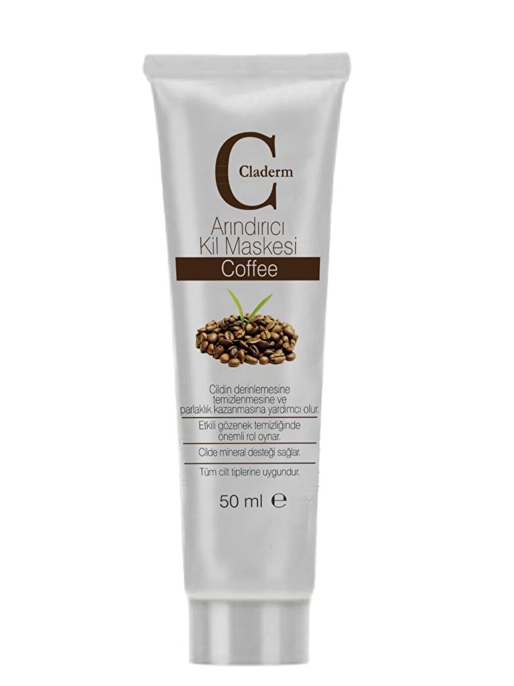 Claderm Beyaz-Açık Yeşil 50 ml Kil Maskesi - Coffee